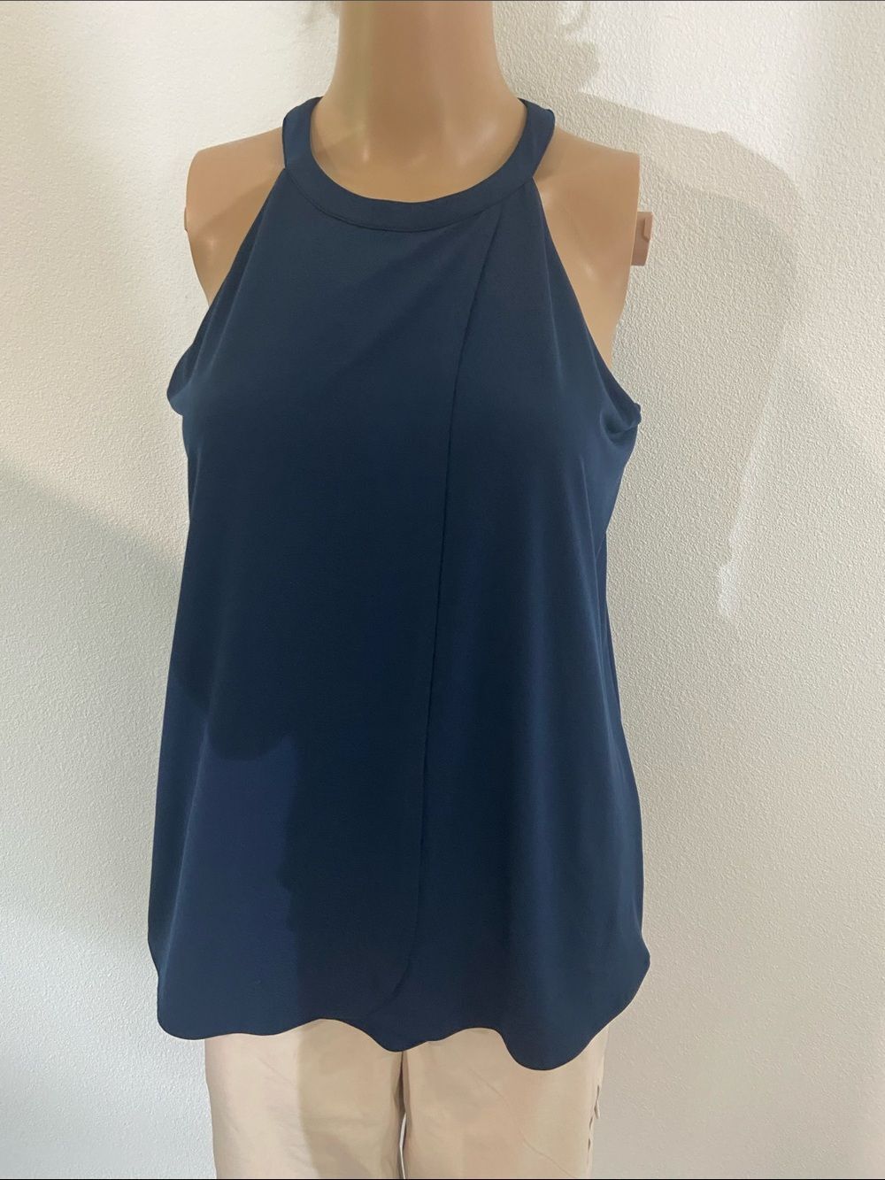 Adrianna Papell Navy Halter-Style Camisole size S